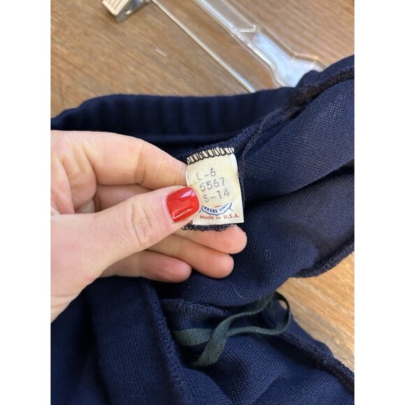 Vintage 70s Rockabilly Pant Suit Wide Leg Pants Color Block Sweater - Picture 7 of 10